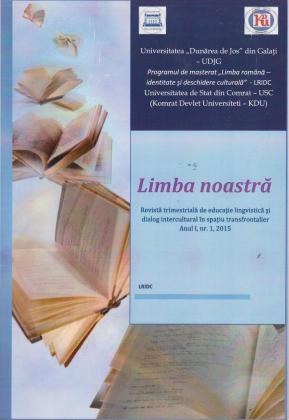 Cover for Limba noastră: Anul I, Nr.1, 2015