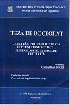 Cover for Cercetări privind creşterea eficienţei energetice a sistemelor de acţionare electrică: teză de doctorat