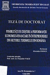 Cover for Posibilităţi de creştere a performanţei economico-financiare  în întreprinderile din sectorul turismului în România: teză de doctorat