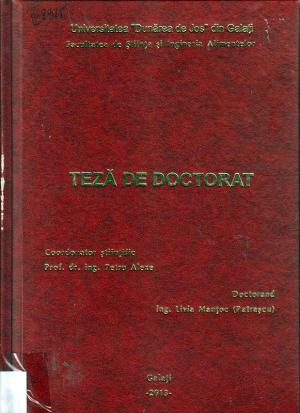 Cover for Cercetări privind influenţa unor sisteme de sărare asupra caracteristicilor tehnologice şi reologice ale muşchiului biceps femoris de porc: teză de doctorat