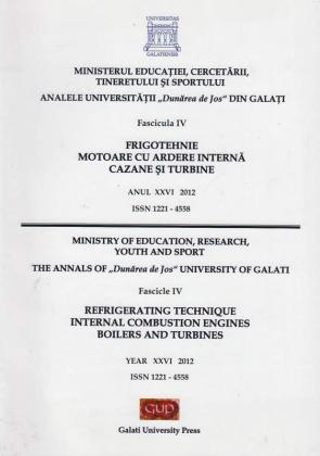 Cover for Analele Universității „Dunărea de Jos”,  Fascicula IV, Frigotehnie, motoare cu ardere internă,  cazane și turbine