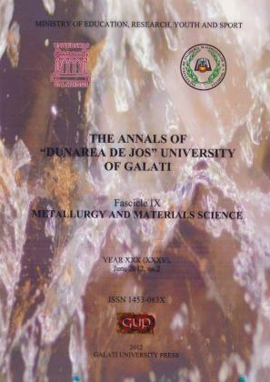 Cover for The Annals of „Dunarea de Jos” University of Galati, Fascicle IX, Metallurgy and Materials Science