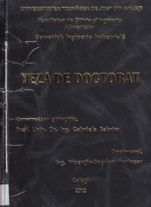 Cover for Extracția și caracterizarea compușilor bioactivi  din alge marine: teză de doctorat