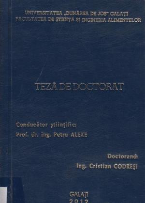 Cover for Optimizarea tehnologiei de obţinere a vinurilor albe prin biotehnologii moderne în podgorii de referinţă (reprezentative) ale României: teză de doctorat