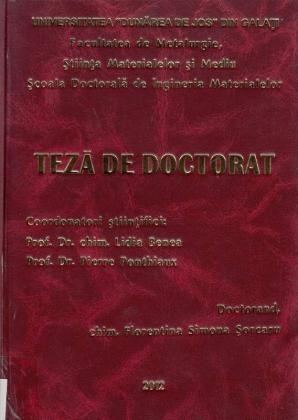 Cover for Suprafețe funcționale Co / nano - ZrO2 obţinute  prin electrodepunere pentru utilizarea în industrie  şi biomedicină: teză de doctorat