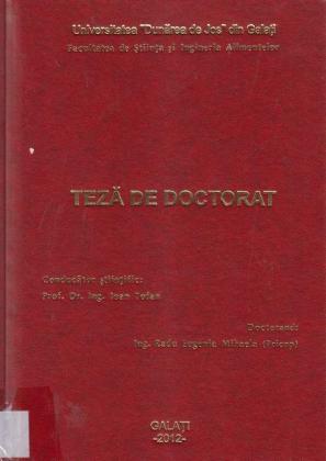 Cover for Cercetări privind influenţa tratamentelor frigorifice asupra unor indicatori de calitate ai coagulului proteic din lapte de capră: teză de doctorat