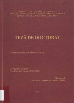 Cover for Gestiunea riscurilor și crizelor organizaționale: teză de doctorat