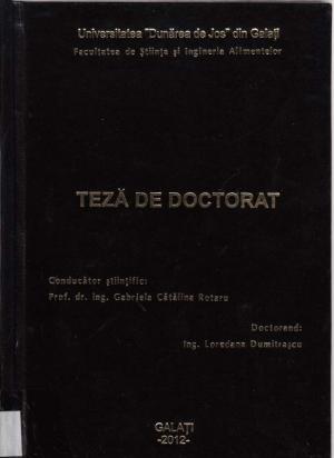 Cover for Indicatori de diferenţiere al tratamentelor termice aplicate în industria laptelui: teză de doctorat