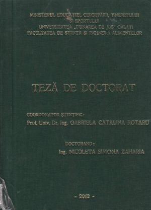 Cover for Studiul comparativ al metodelor de accelerare a procesului de maturare a brânzeturilor cu pastă filată: teză de doctorat