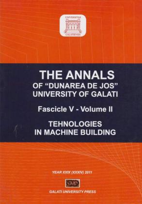 Cover for The Annals of „Dunarea de Jos” University of Galati. Fascicle V, Tech-nologies in Machine Building