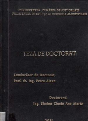 Cover for Utilizarea culturilor starter în produsele din carne fermentate: teză de doctorat