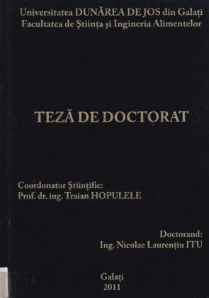 Cover for Biotehnologii moderne de obţinere a vinurilor albe aromate în podgoria Murfatlar: teză de doctorat