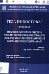 Cover for Tehnologii inovative de creștere a puietulului de crap  comun (Cyprinus Carpio, Linne, 1758), bazate pe utilizarea  furajelor granulate extrudate și expandate: teză de doctorat