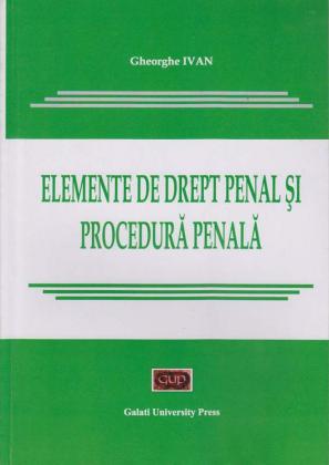 Cover for Elemente de drept penal și procedură penală