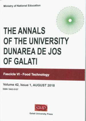 Cover for The Annals of „Dunarea de Jos” University of Galati,  Food Technology