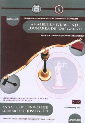 Cover for Annales de l’Université „Dunărea de Jos” de Galați, Droit et administration publique