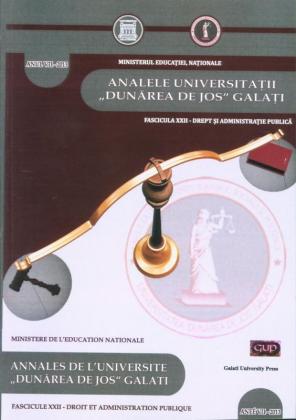 Cover for Annales de l’Université „Dunărea de Jos” de Galați, Droit et administration publique